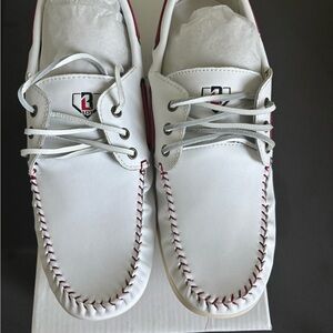 Baseball themed Men’s Deck Shoes, Size 10